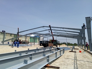 NHÀ THÉP TIỀN CHẾ NHÀ MÁY CHẾ BIẾN TRÁI CÂY TAM XUYÊN